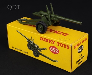 Dinky toys 692 5.5 medium gun kk418 front