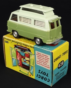 Corgi toys 420 ford thames airborne caravan kk453 back