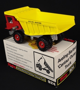 Dinky toys 924 aveling barford centaur dump truck kk476 back