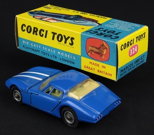 Corgi toys 324 marcos 1800 gt volvo engine kk516 back