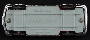 Corgi toys 315 simca 1000 competition model kk544 base