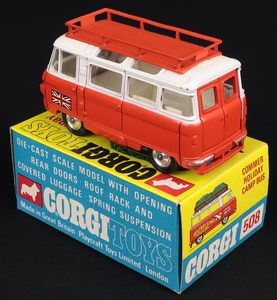 Corgi toys 508 commer holiday camp bus kk550 back