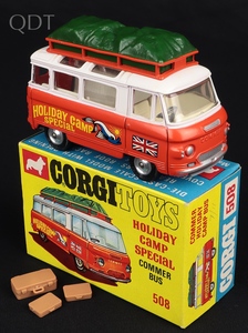 Corgi toys 508 commer holiday camp bus kk550 front