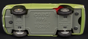 Corgi toys 222 renault floride kk522 base