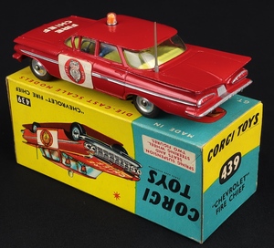 Corgi toys 439 chevrolet impala 'fire chief' kk606 back