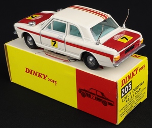 Dinky toys 205 lotus cortina rally car kk684 back