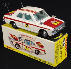 Dinky toys 205 lotus cortina rally car kk684 front