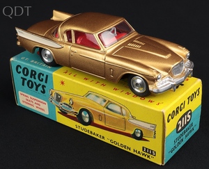 Corgi toys 211s studeabker golden hawk kk743 front