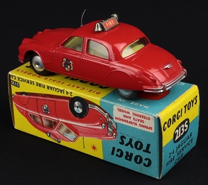 Corgi toys 213s 2.4 jaguar fire service car kk777 back