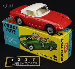 Corgi toys 319 lotus elan coupe kk830 front