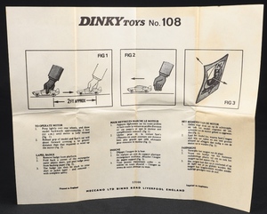 Dinky toys 108 sam's car kk881 instructions