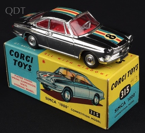 Corgi toys 315 simca 1000 competition model kk943 front