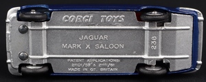Corgi toys 238 jaguar mark x kk976 base