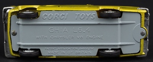 Corgi toys 241 ghia kk978 base