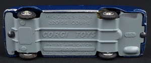 Corgi toys 253 mercedes 220 se coupe kk981 base