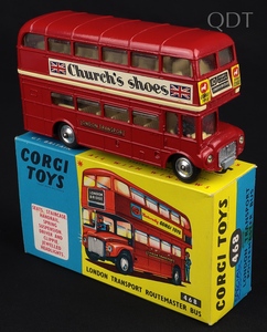 Corgi toys 468 london transport routemaster bus church's shoes kk991 front