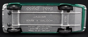 Corgi toys 238 jaguar mark x ll57 base
