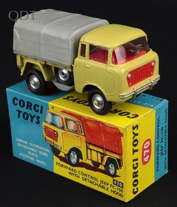 Corgi toys 470 forward control jeep with hood ll123 front