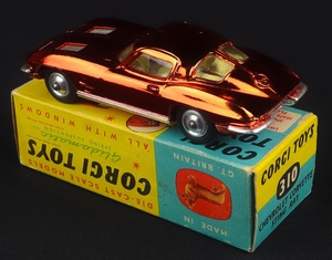 Corgi toys 310 chevrolet corvette sting ray ll133 back
