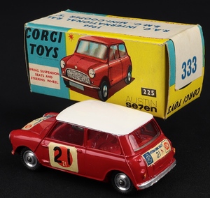 Corgi toys 333 sun rally austin seven mini ll205 back