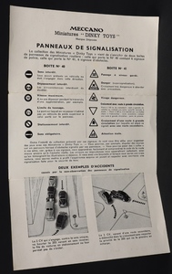 French dinky toys 41 traffic signs route ll236 leaflet