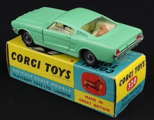 Corgi toys 320 ford mustang fastback ll329 back