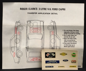 Corgi toys 303 roger clark's ford capri ll239 leaflet