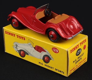 Dinky toys 129 m.g. midget sports ll356 back