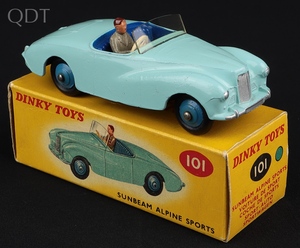 Dinky toys 101 sunbeam alpine sports ll359 front