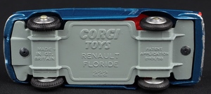 Corgi toys 222 renault floride ll361 base