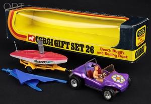 Corgi gift set 26 bech buggy sailing boat ll369 front
