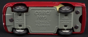 Corgi toys 222 renault floride ll442 base