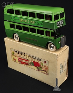 Tri ang minic doube decker bus ll458 front