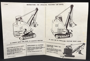 Corgi toys 1128 priestman luffing shovel ll505 leaflet
