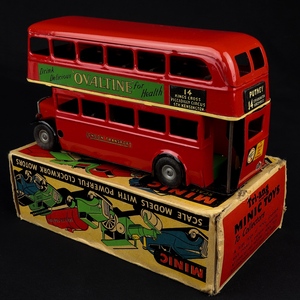 Tri ang minic 60m double decker bus ovaltine ll506 back