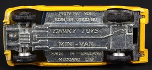Dinky toys 274 aa mini van ll540 base