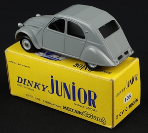 French dinky junior 105 2cv citroen ll618 back