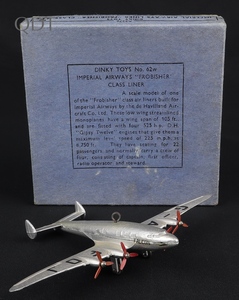 Dinky toys 62w imperial airways liner frobisher class ll647 front