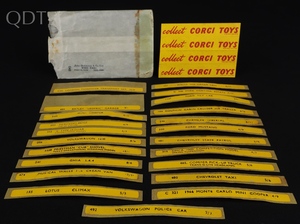 Corgi labels various ll731 front