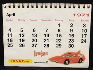 Dinky toys calendar 1971 bb701 april