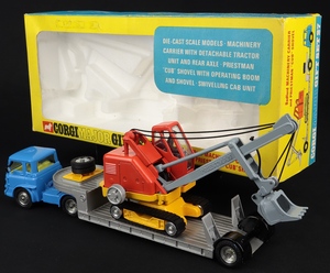 Corgi gift set 27 bedford machinery carrier priestman cub shovel ll931 back