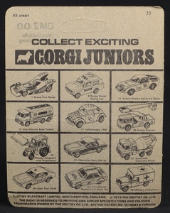 Corgi juniors 69 batmobile ll958 back