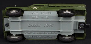 Corgi toys 357 landrover weapons carrier mm39 base