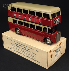 Tri ang minic double decker bus mm69 front