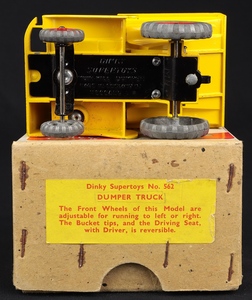 Dinky supertoys 562 dumper truck mm95 base