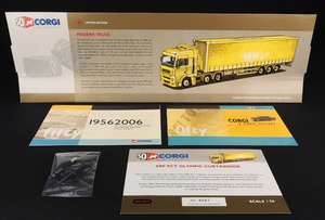 Corgi an 13419 erf ect olympic curtainside truck gold plated mm125 certificate