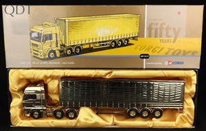 Corgi an 13419 erf ect olympic curtainside truck gold plated mm125 front