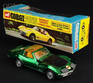 Corgi toys 300 chevrolet corvette stingray mm133 front